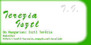 terezia isztl business card