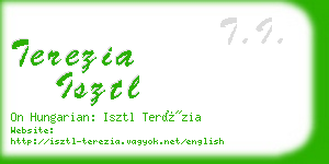 terezia isztl business card